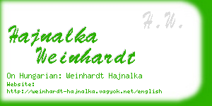 hajnalka weinhardt business card